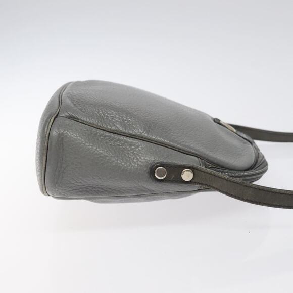 DIOR Shoulder Bag Leather Gray Gold - Picture 4 of 12